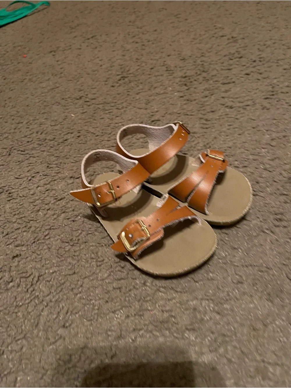Toddler Tan Buckle Strap Sandals